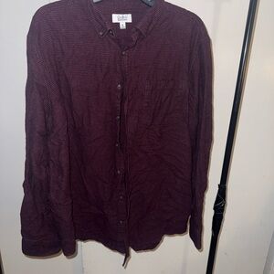 Croft & Barrow Maroon Checkered Shirt